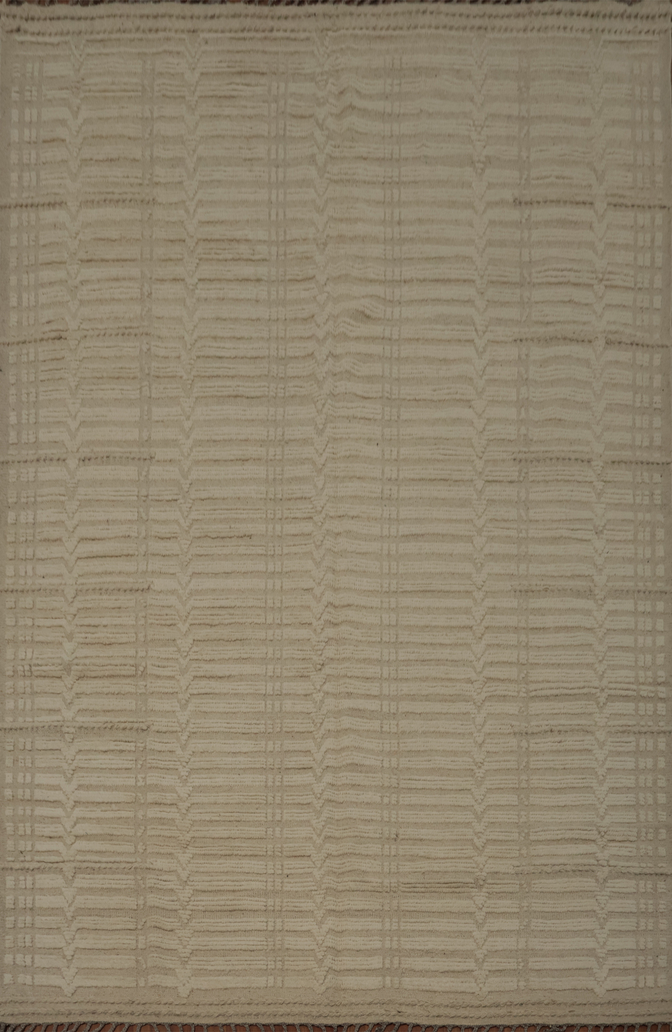 Earth Tone Wool Moroccan Living Room Rug 8x10