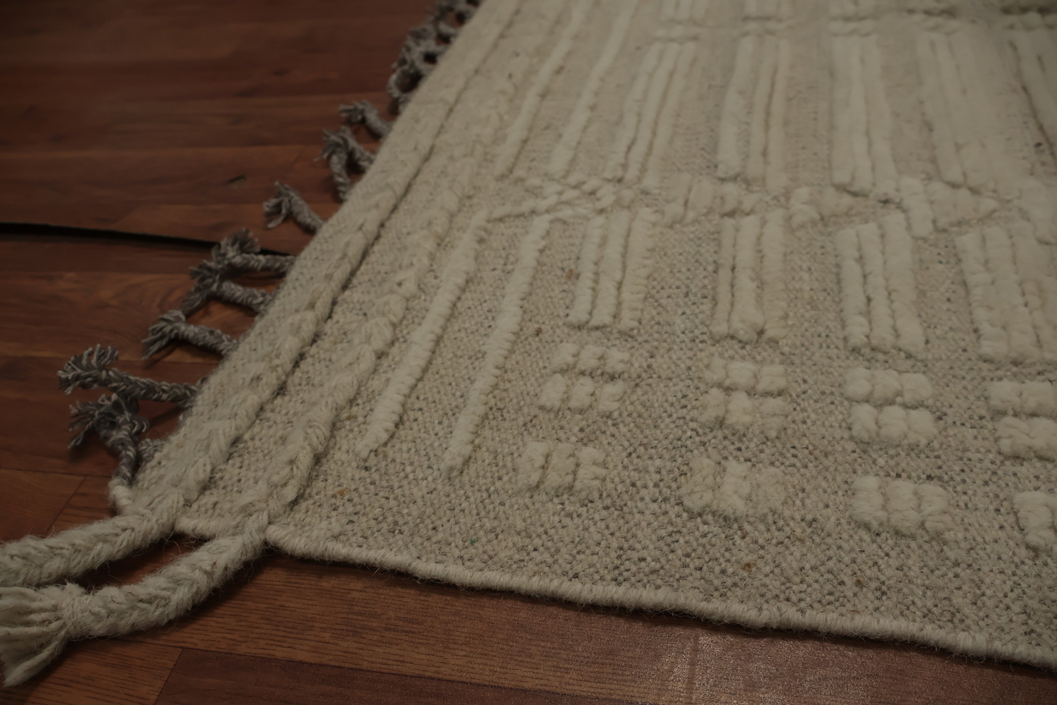 Earth Tone Wool Moroccan Living Room Rug 8x10