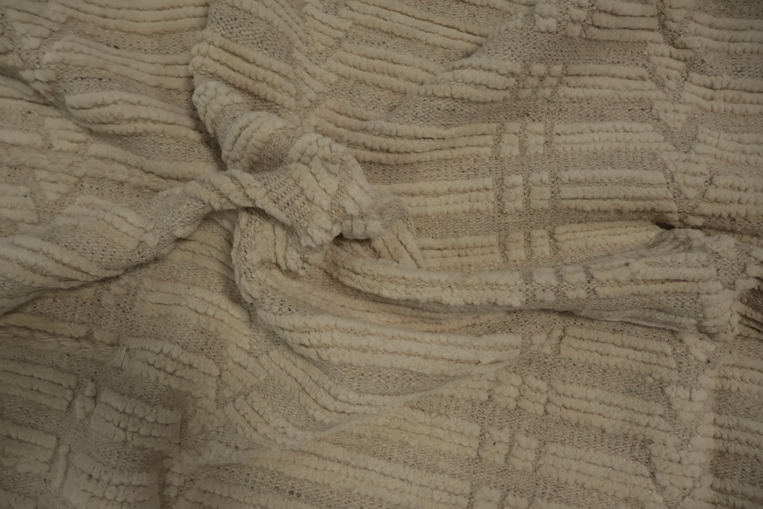Earth Tone Wool Moroccan Living Room Rug 8x10