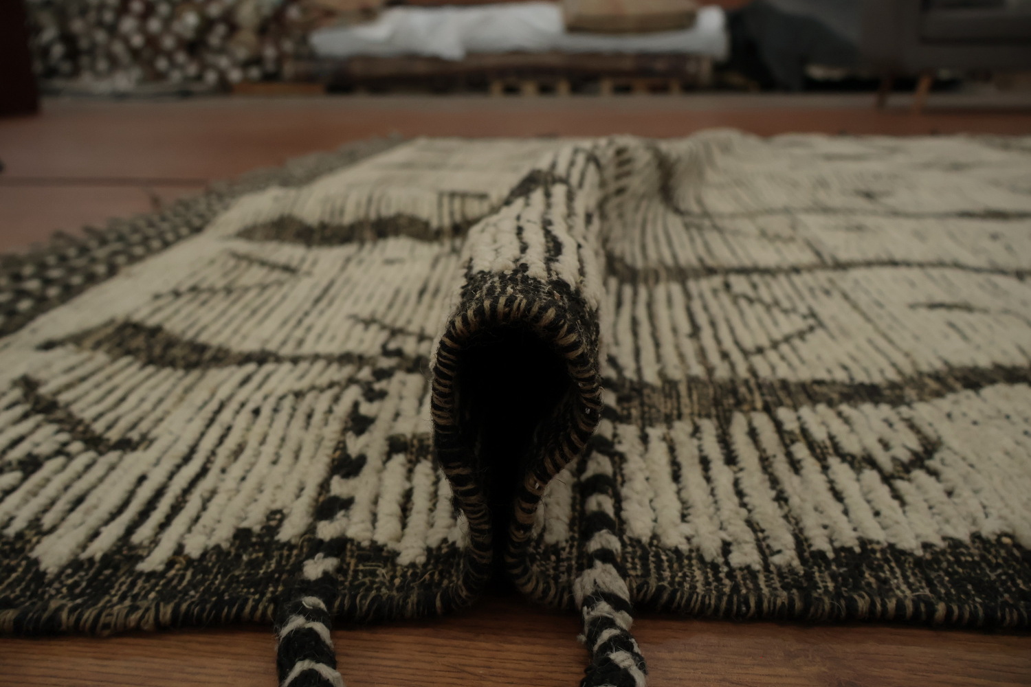 All-Over Abstract Moroccan Wool Area Rug 8x12