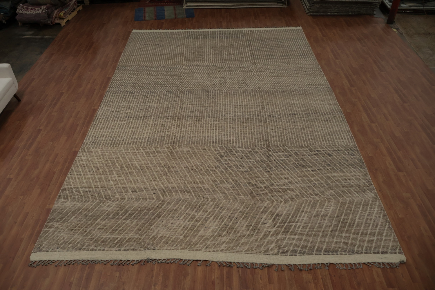 Unique Textured Moroccan Large Rug 12x19 for Contemporary Room Ambiance