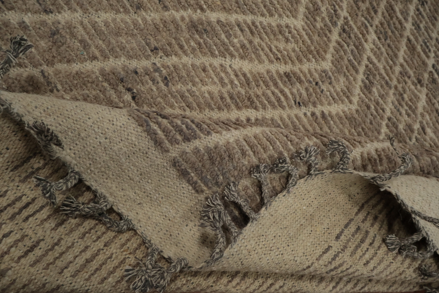 Unique Textured Moroccan Large Rug 12x19 for Contemporary Room Ambiance