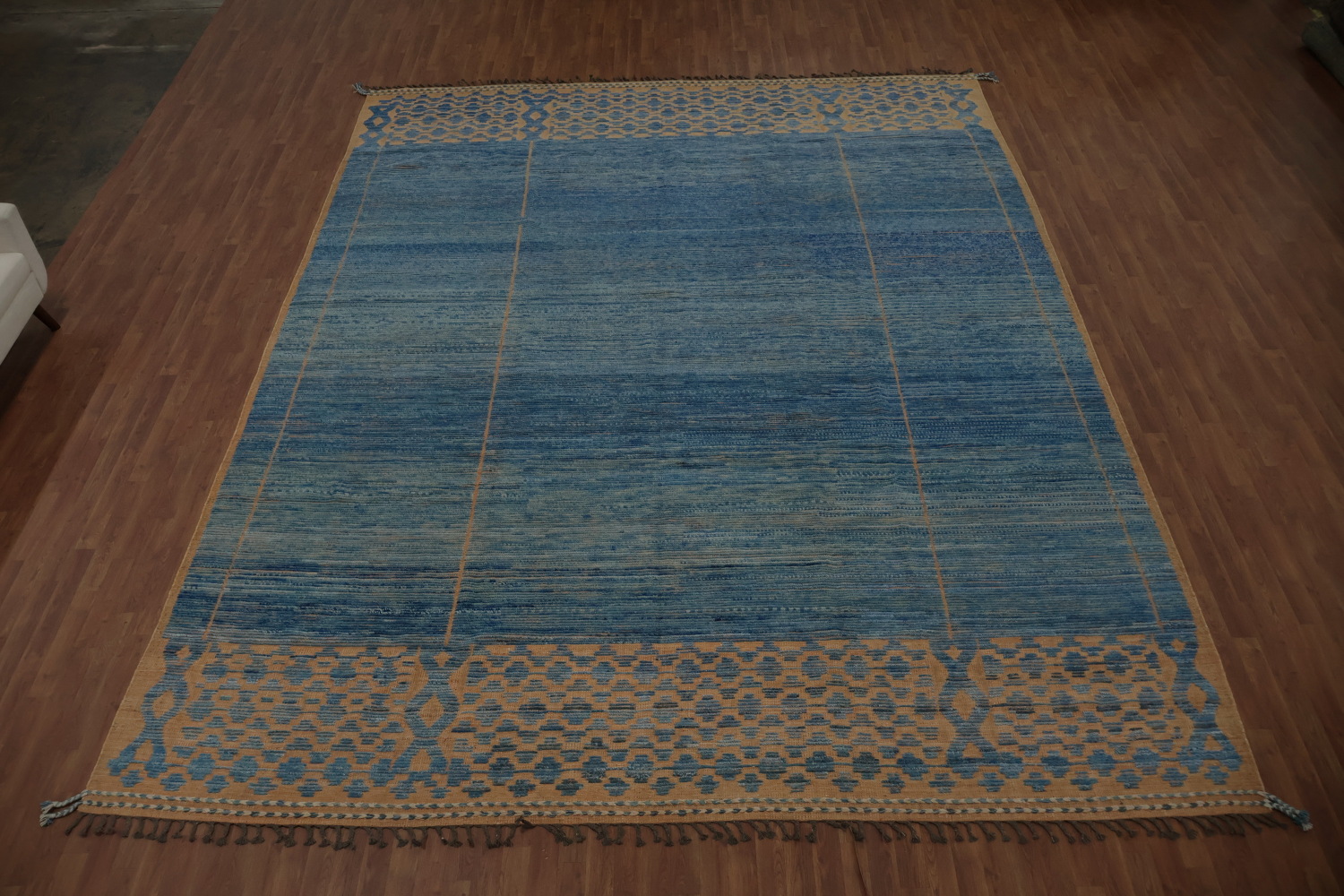 Stylish Blue Moroccan Large Rug 12x16 to Enhance Room Ambiance