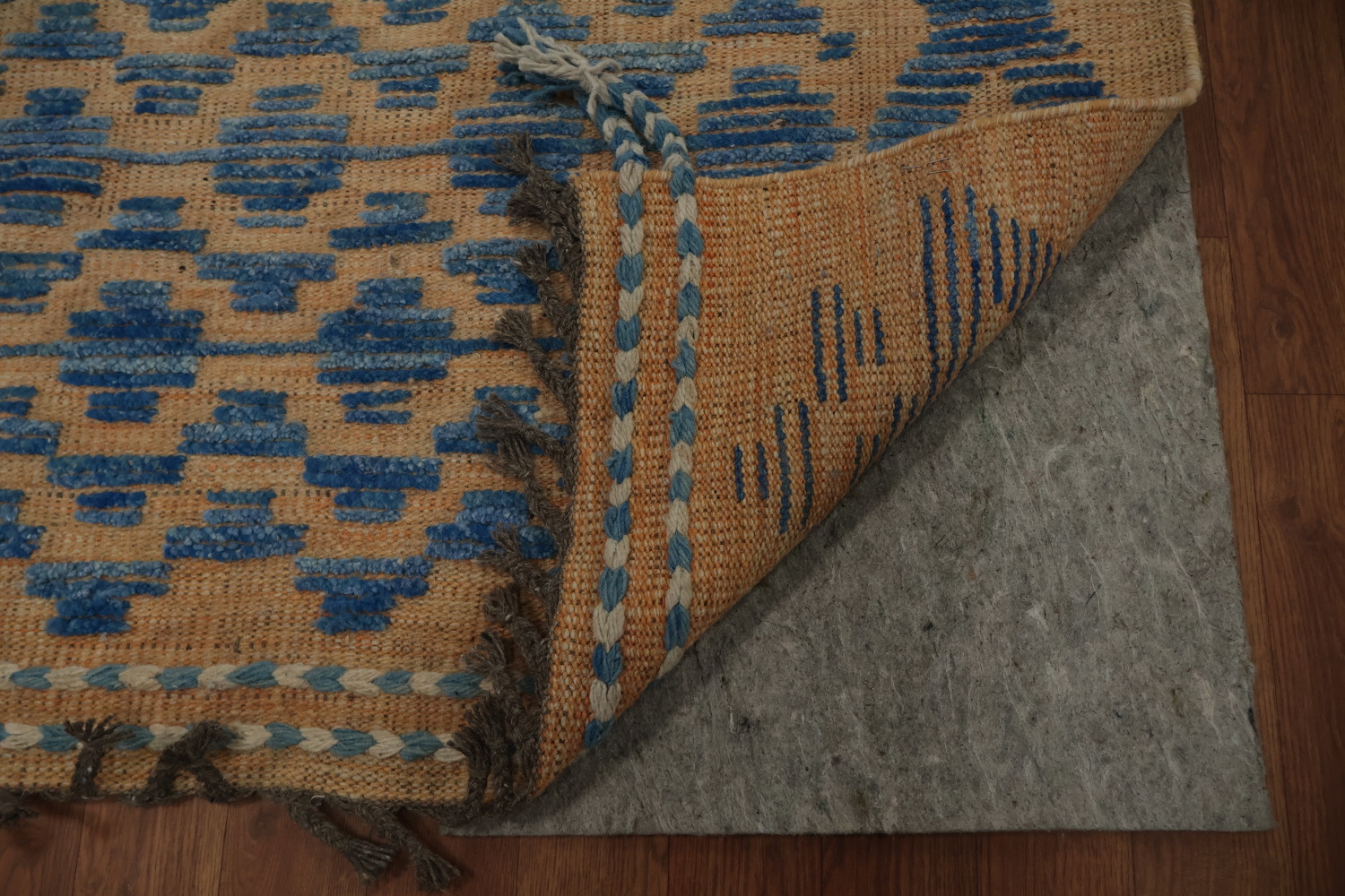 Stylish Blue Moroccan Large Rug 12x16 to Enhance Room Ambiance
