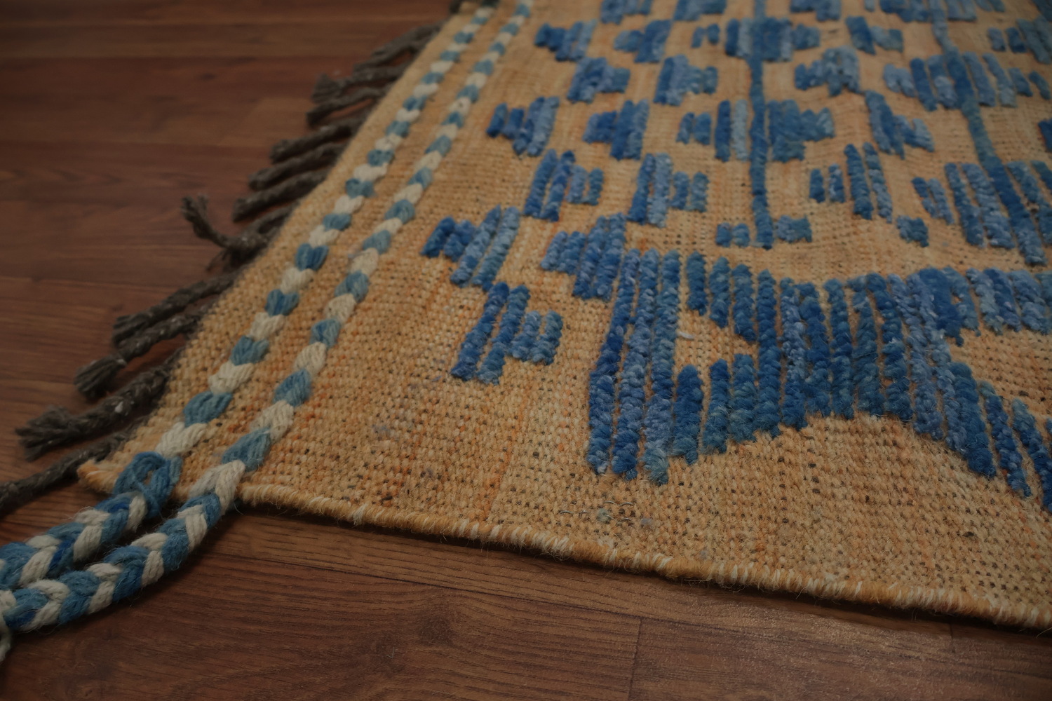 Stylish Blue Moroccan Large Rug 12x16 to Enhance Room Ambiance