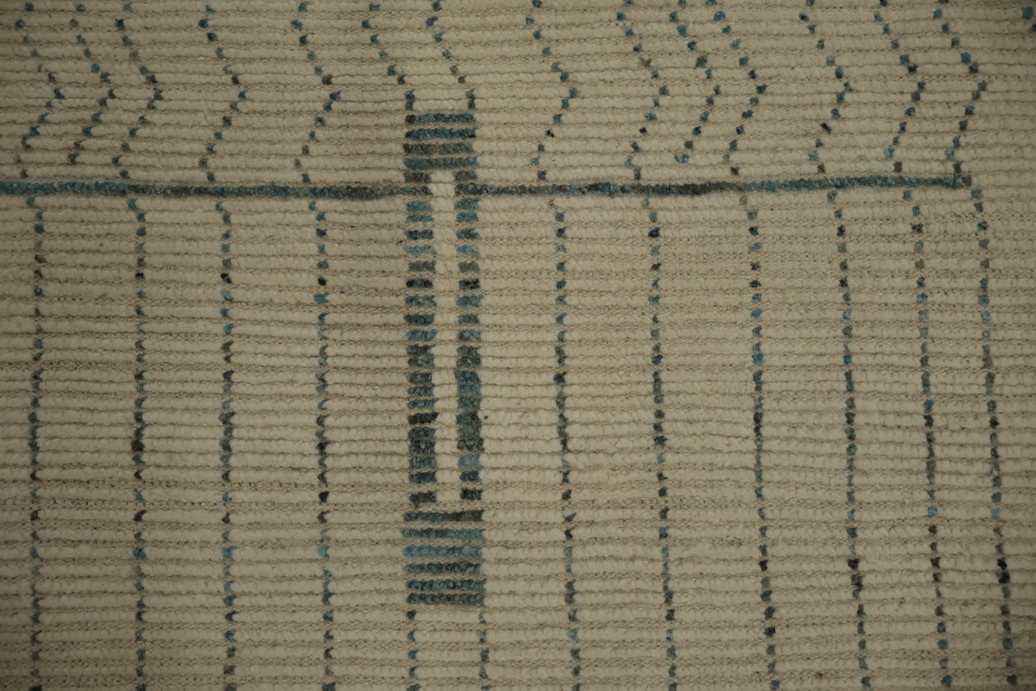 Elegant Moroccan Large Rug 12x15 Featuring Linear Abstract Art
