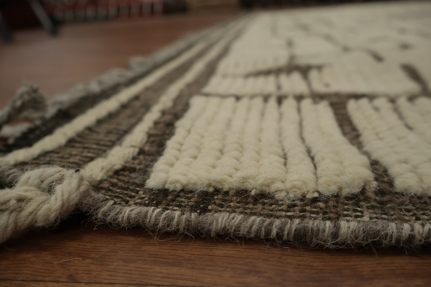 Stylish Wool Contemporary Handmade Moroccan Large Rug 12x19