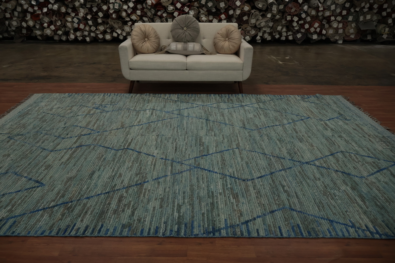 Handmade Wool Moroccan Oriental Area Rug 9x13