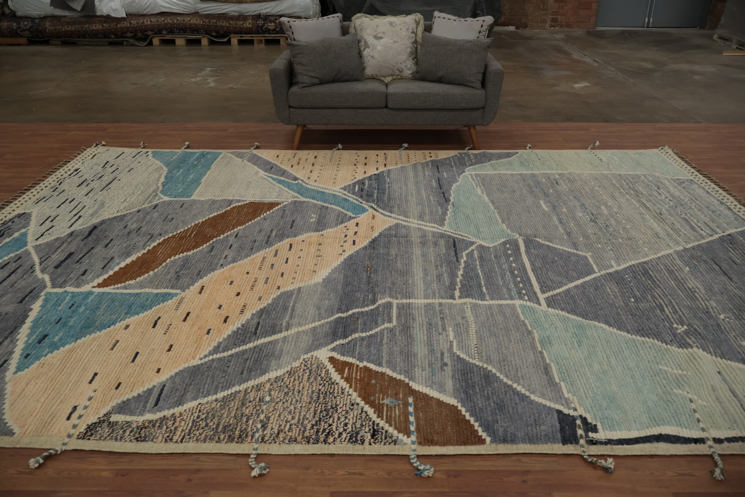 All-Over Abstract Moroccan Oriental Large Rug 10x15