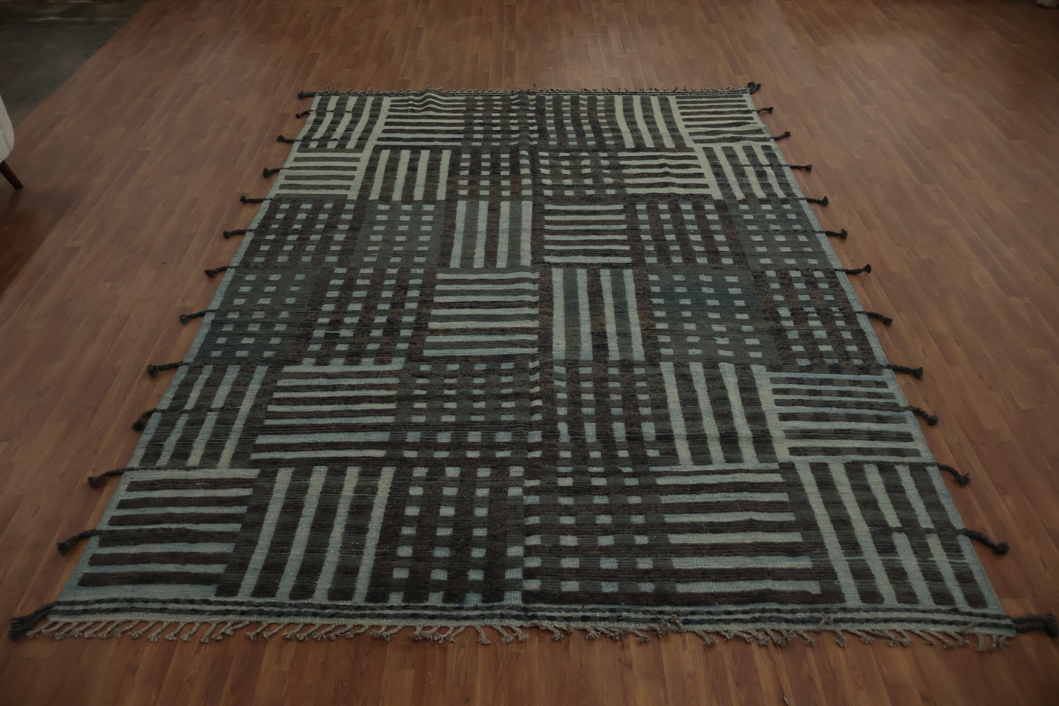 All-Over Checkered Moroccan Oriental Area Rug 9x13