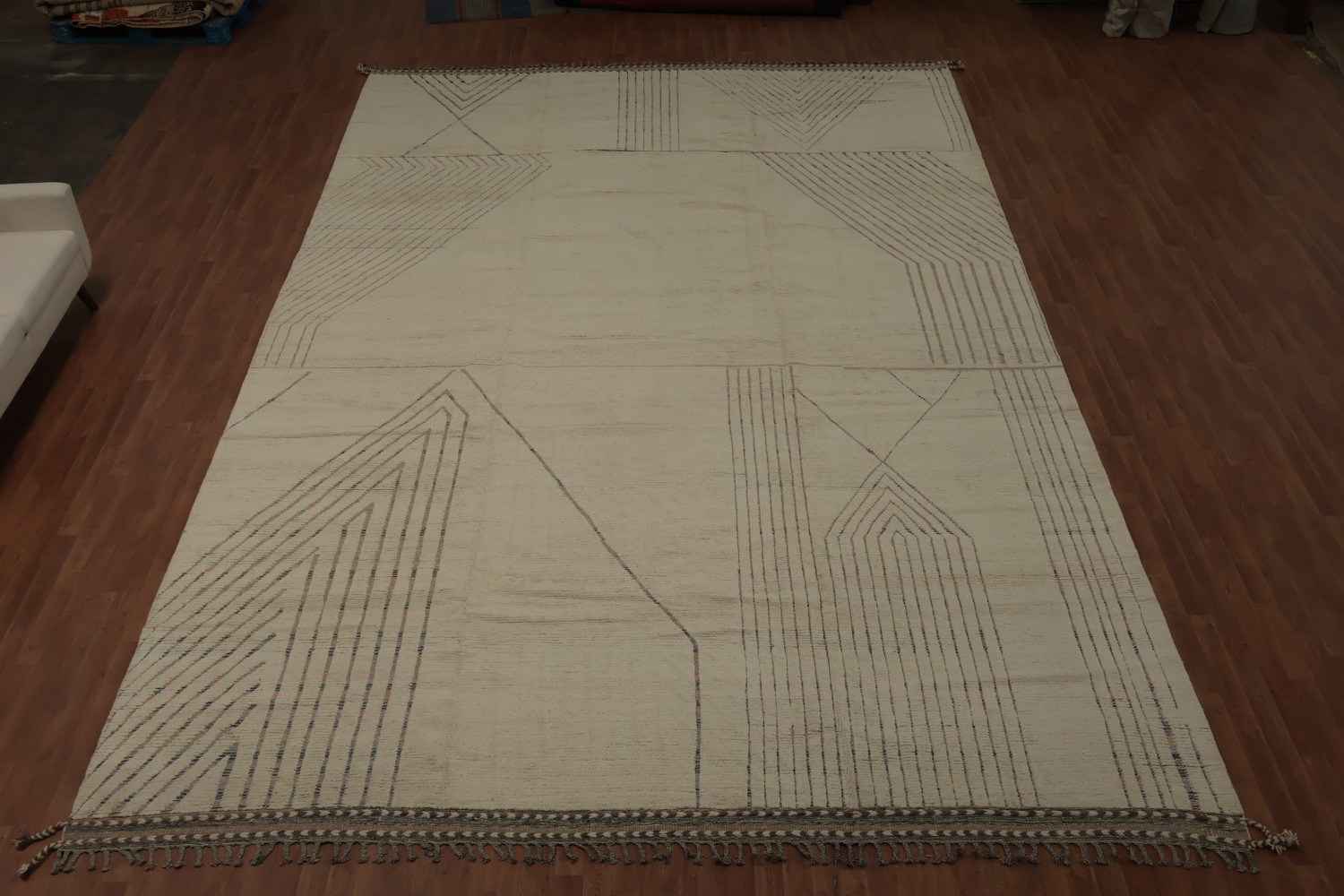 Earth Tone Wool Moroccan Large Modern Rug 12x19