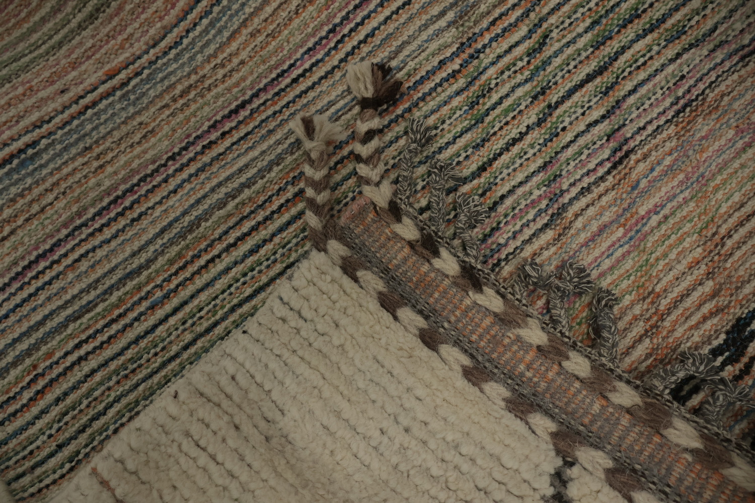 Earth Tone Wool Moroccan Large Modern Rug 12x19