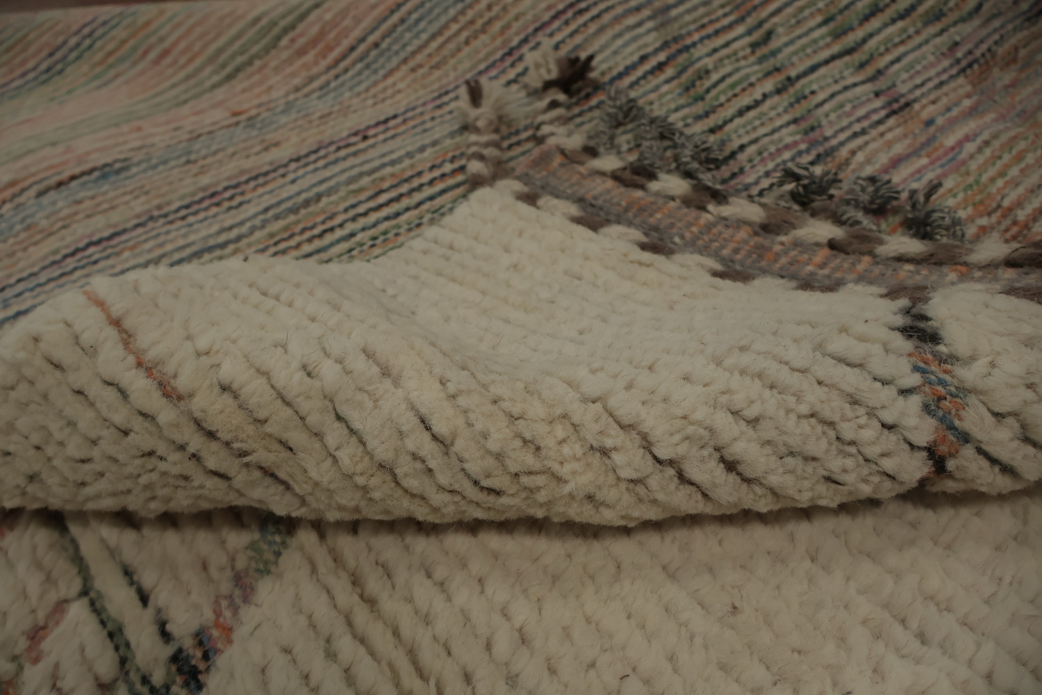 Earth Tone Wool Moroccan Large Modern Rug 12x19