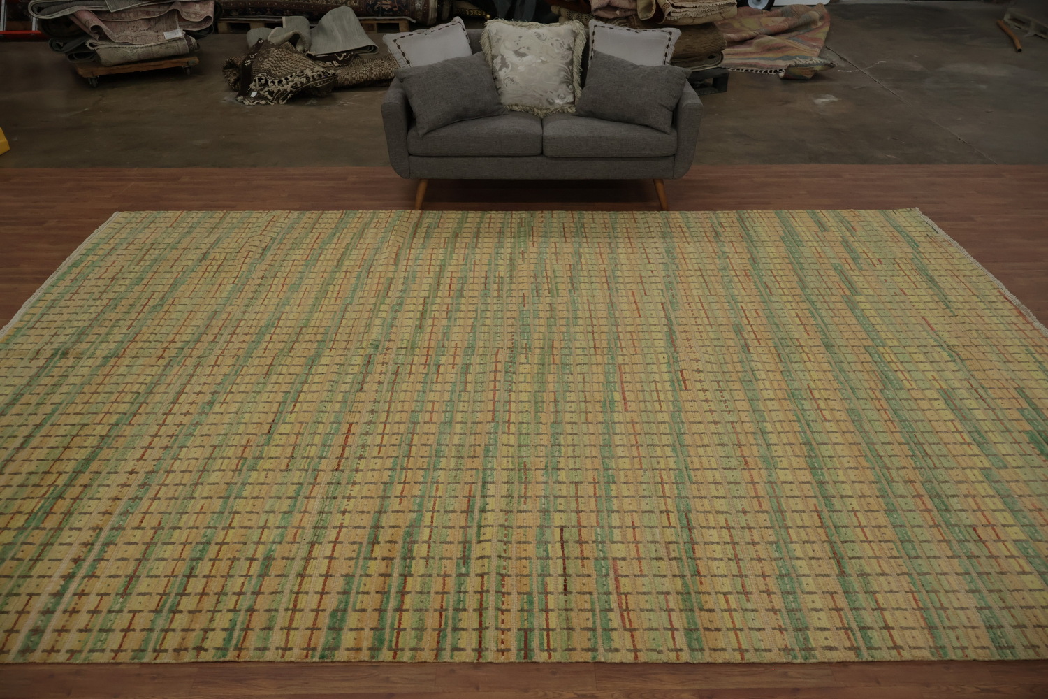 Sophisticated Toned Moroccan Large Rug 10x14 with Artistic Weave
