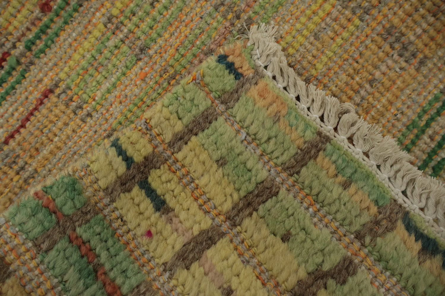Sophisticated Toned Moroccan Large Rug 10x14 with Artistic Weave