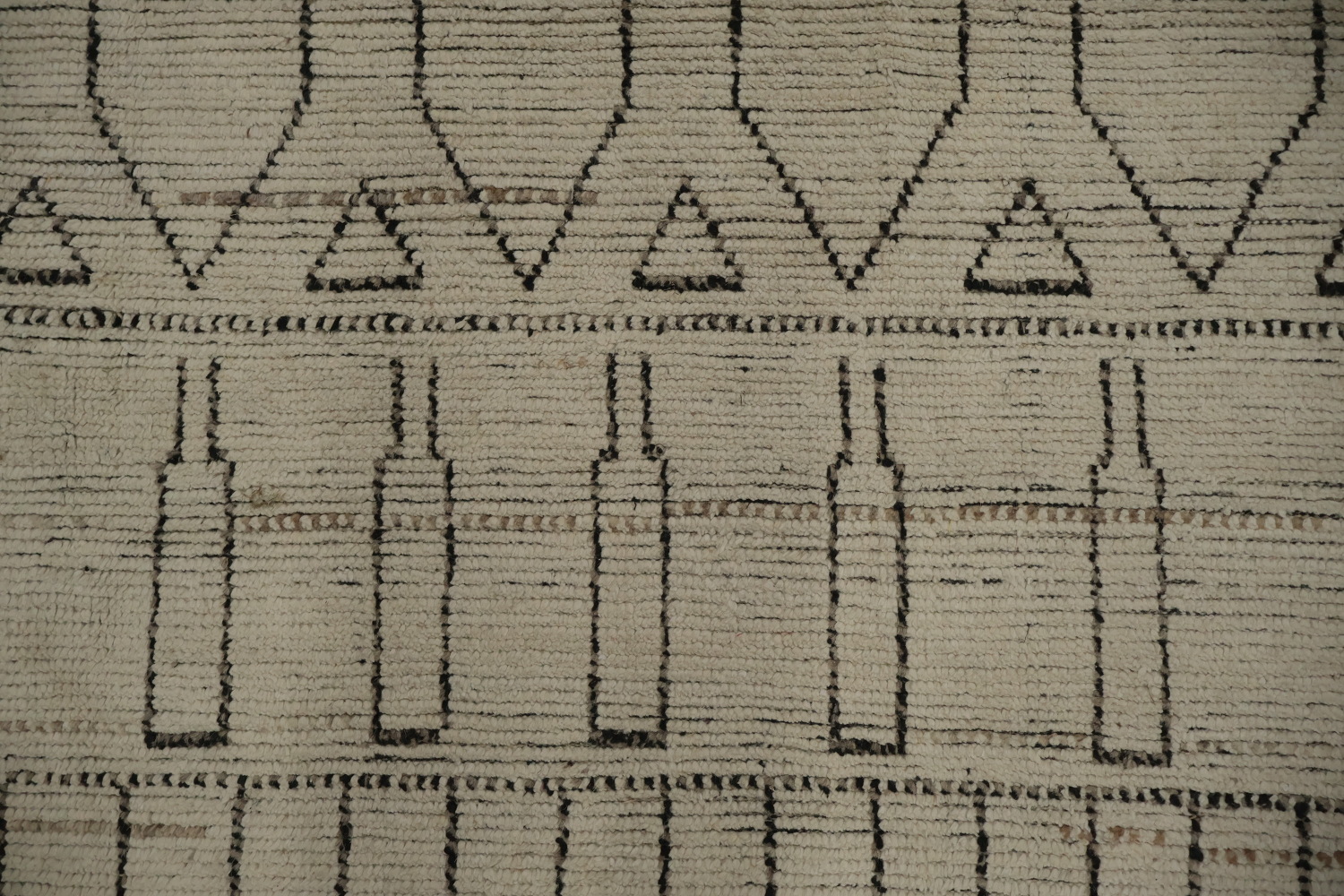 All-Over Trellis Wool Moroccan Large Oriental Rug 10x16