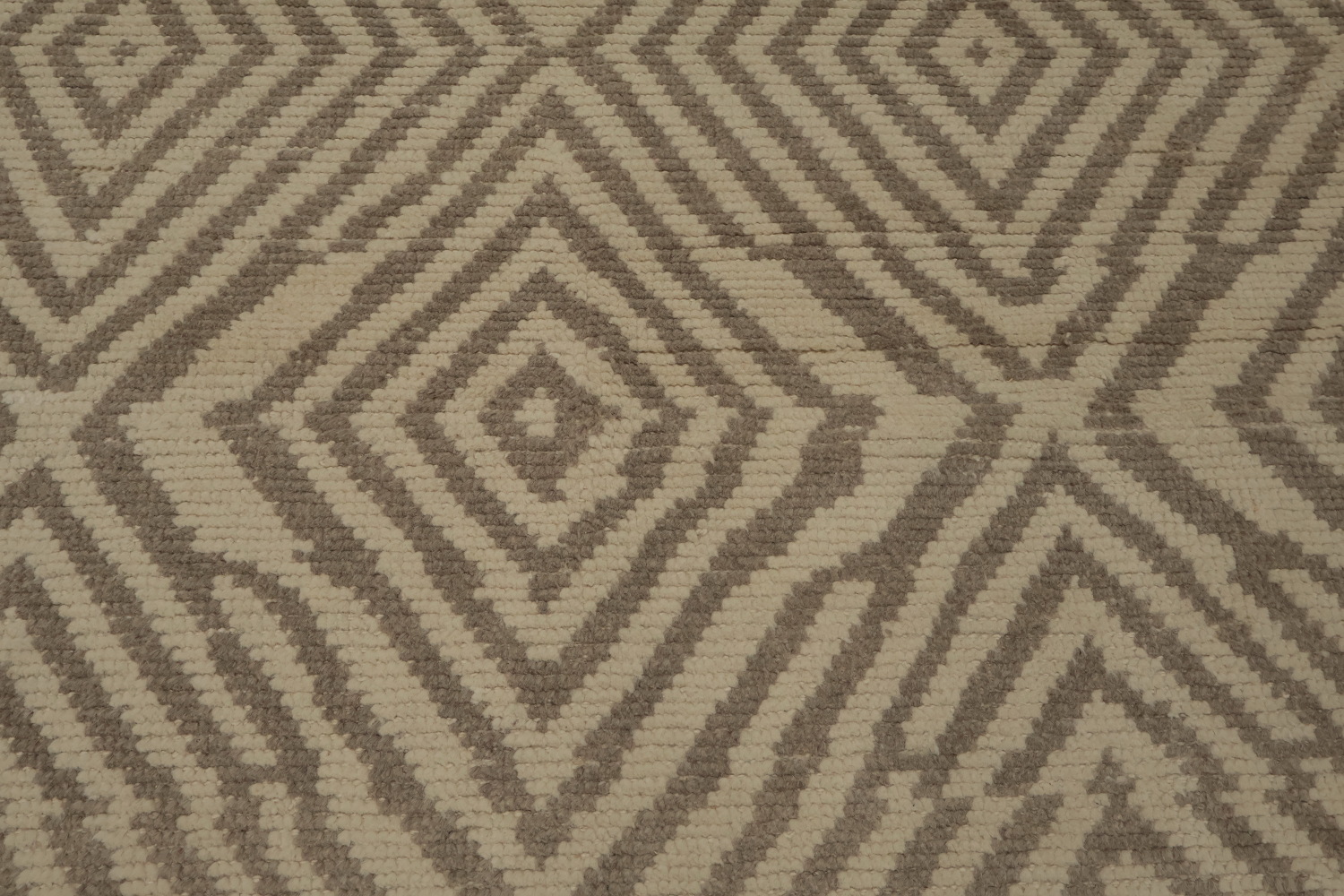 All-Over Geometric Moroccan Handmade Large Rug 10x15