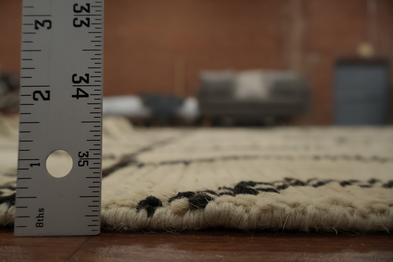 Sophisticated Moroccan Large Rug 10x14 with Artistic Linear Patterns