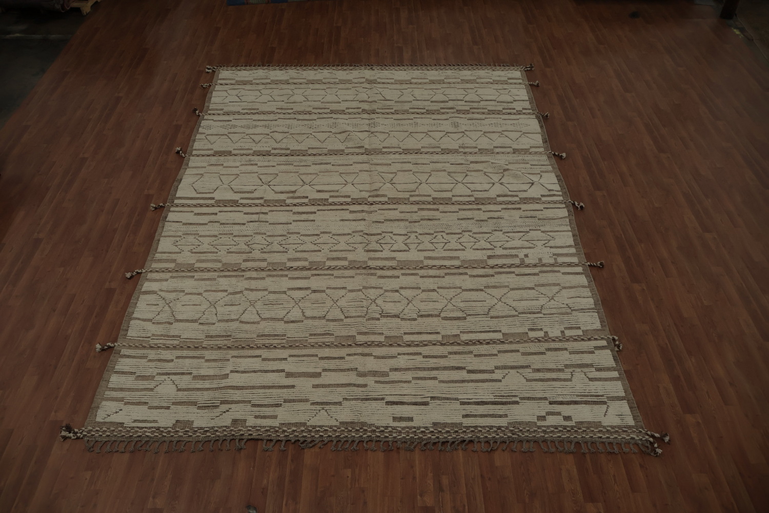 Handmade Wool Moroccan Oriental Large Rug 10x14