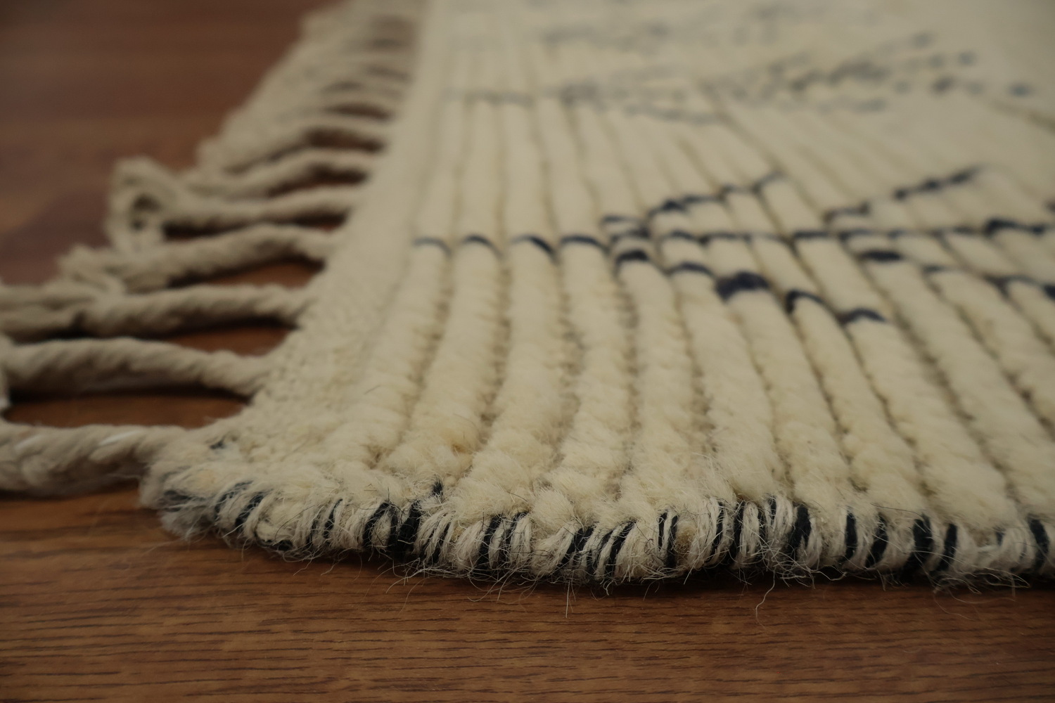 Handcrafted Moroccan Area Rug 6x10 with Elegant Neutral Tones