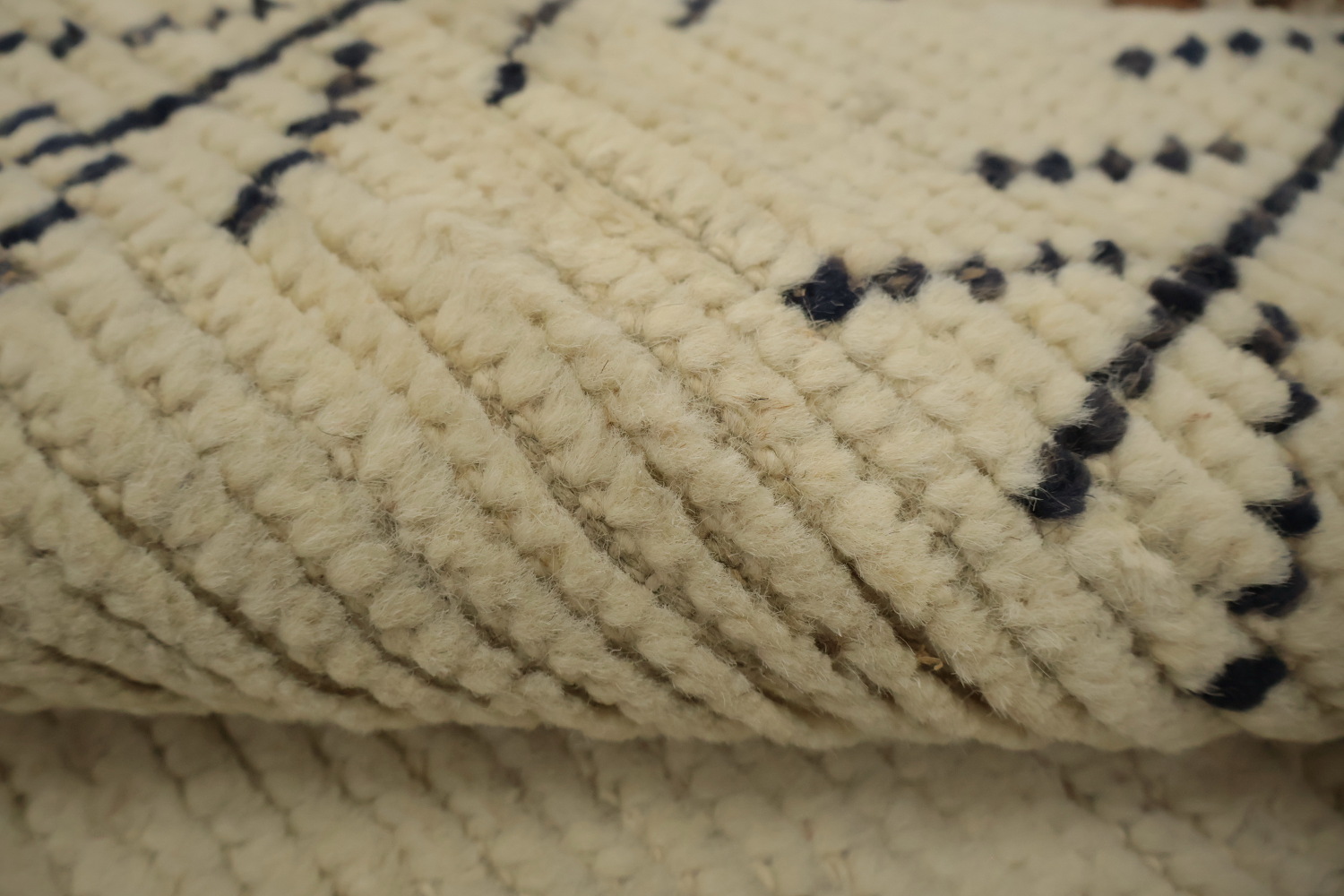 Handcrafted Moroccan Area Rug 6x10 with Elegant Neutral Tones