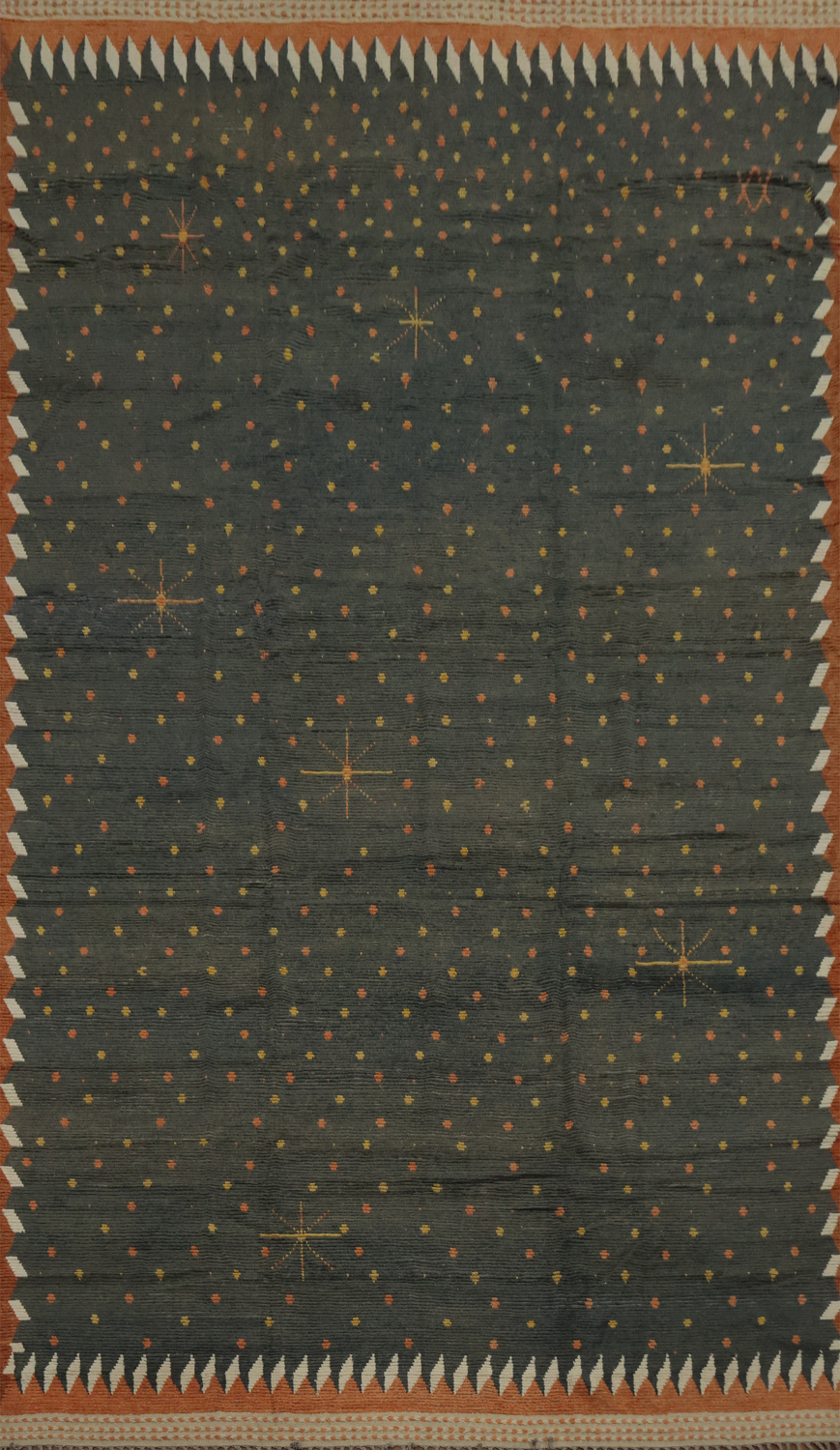 All-Over Striped Gray Moroccan Large Modern Rug 12x19