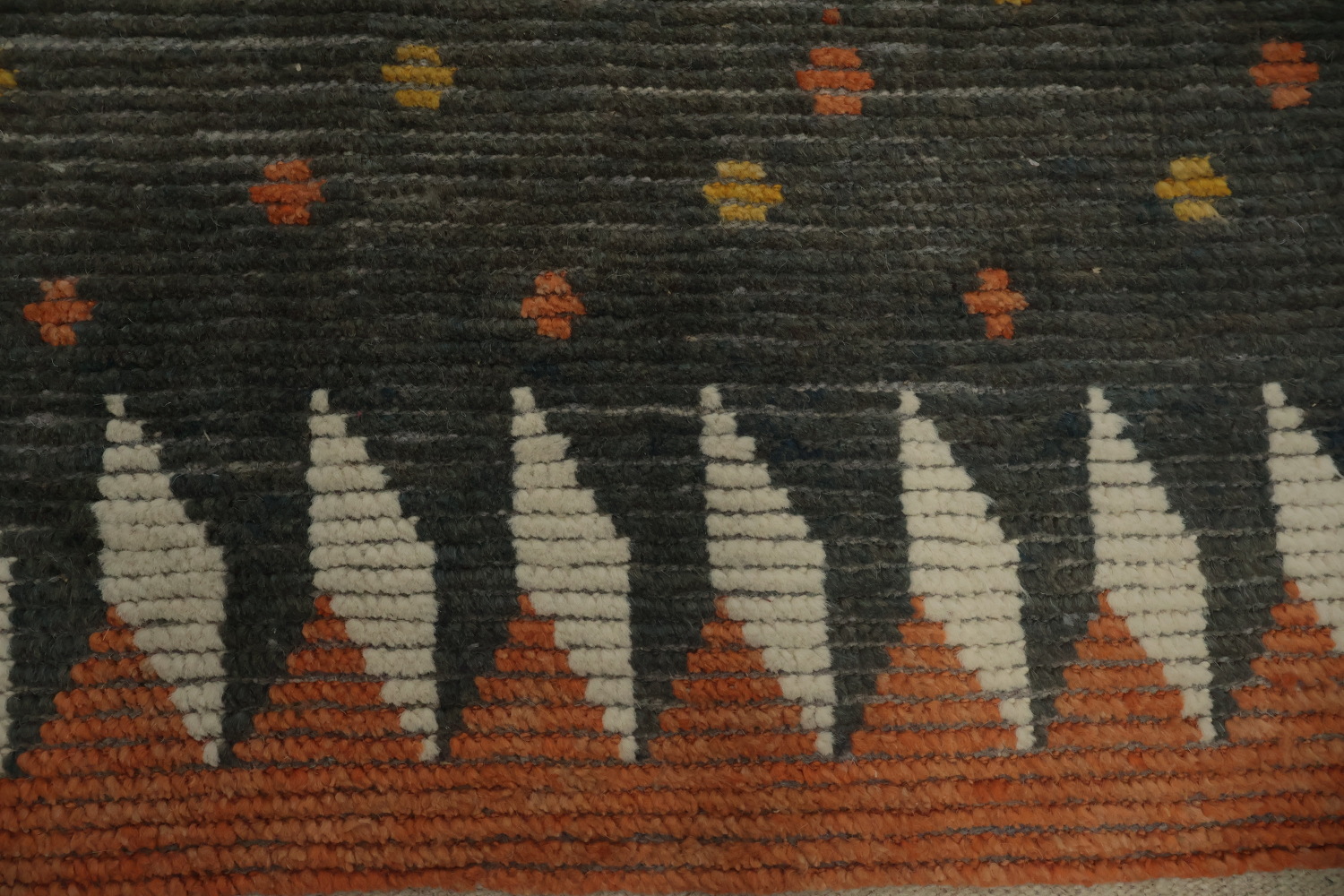 All-Over Striped Gray Moroccan Large Modern Rug 12x19
