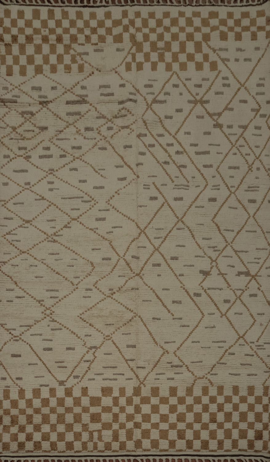 All-Over Wool Moroccan Abstract Area Rug 6x10