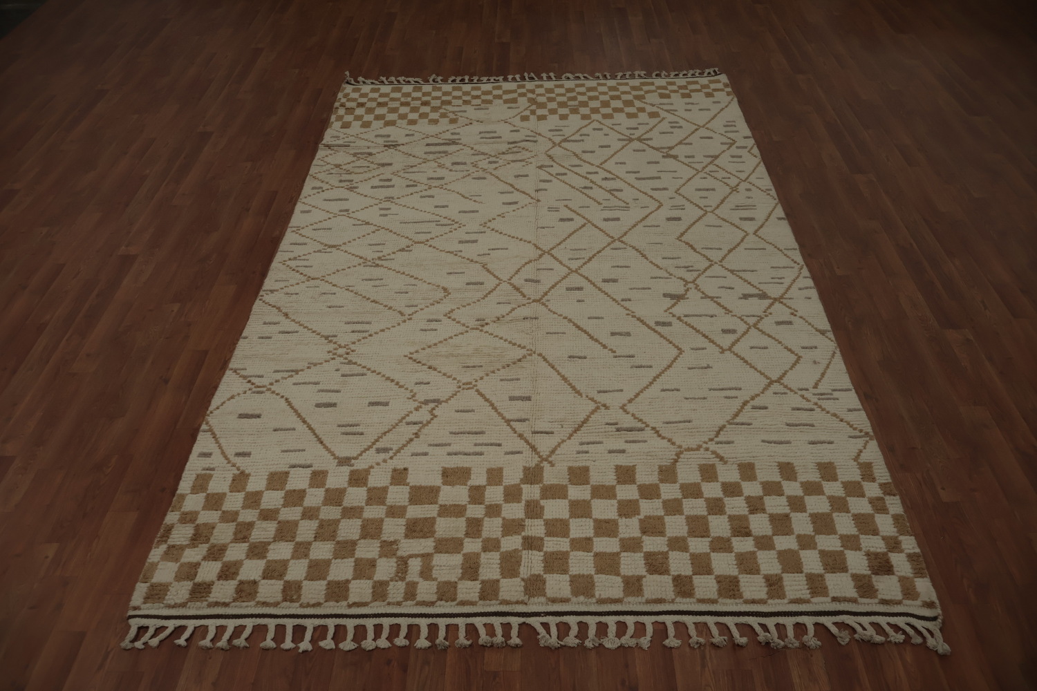 All-Over Wool Moroccan Abstract Area Rug 6x10