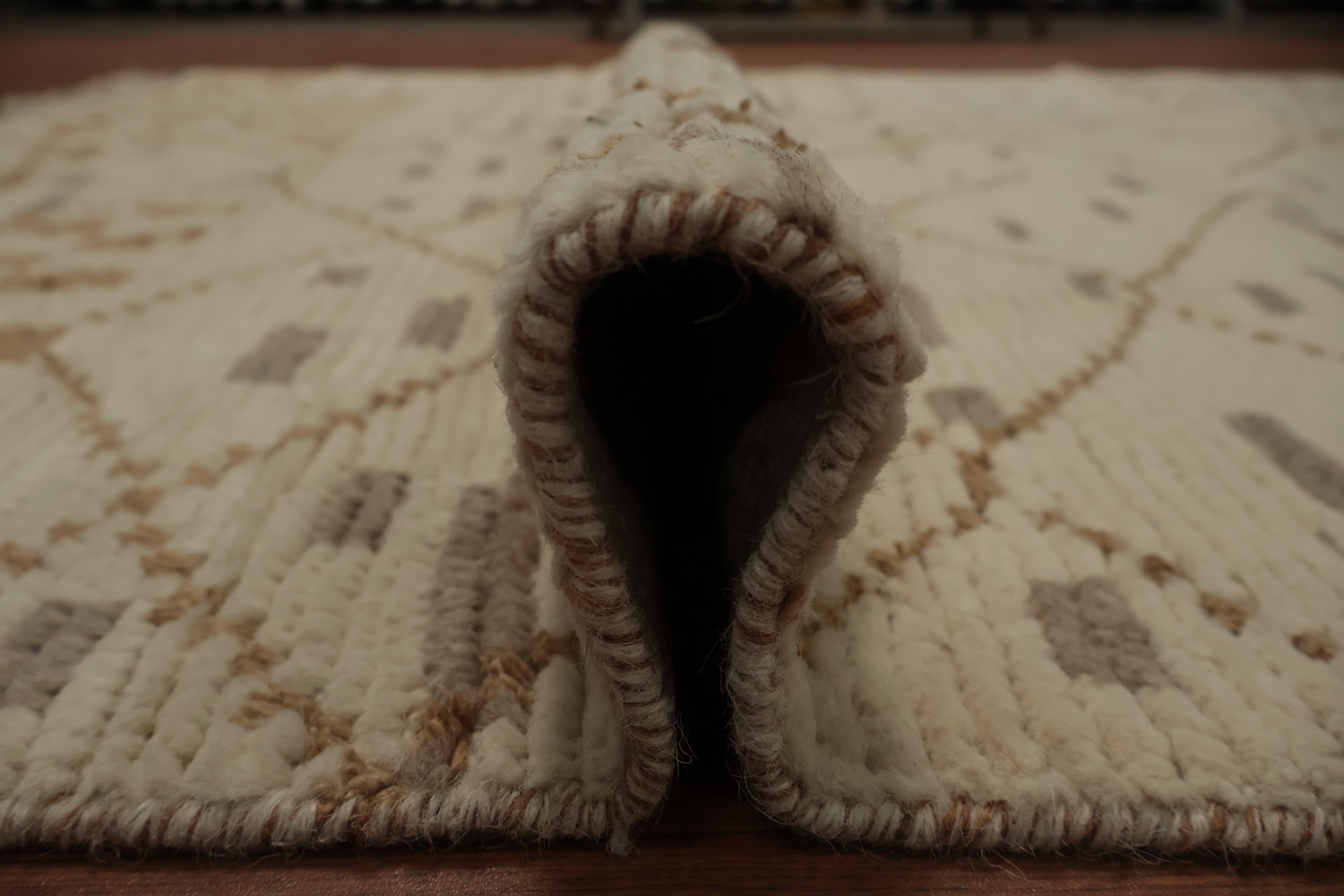 All-Over Wool Moroccan Abstract Area Rug 6x10