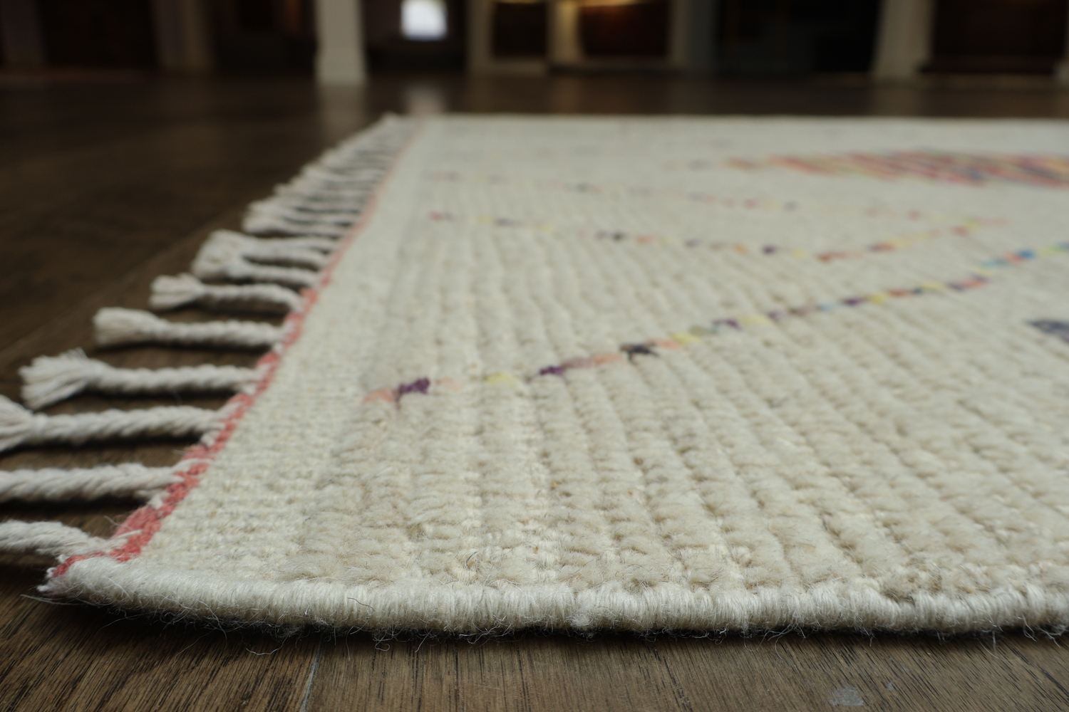 Sleek Modern Moroccan Rug: Abstract Geometric Symmetry for Any Room 6x10