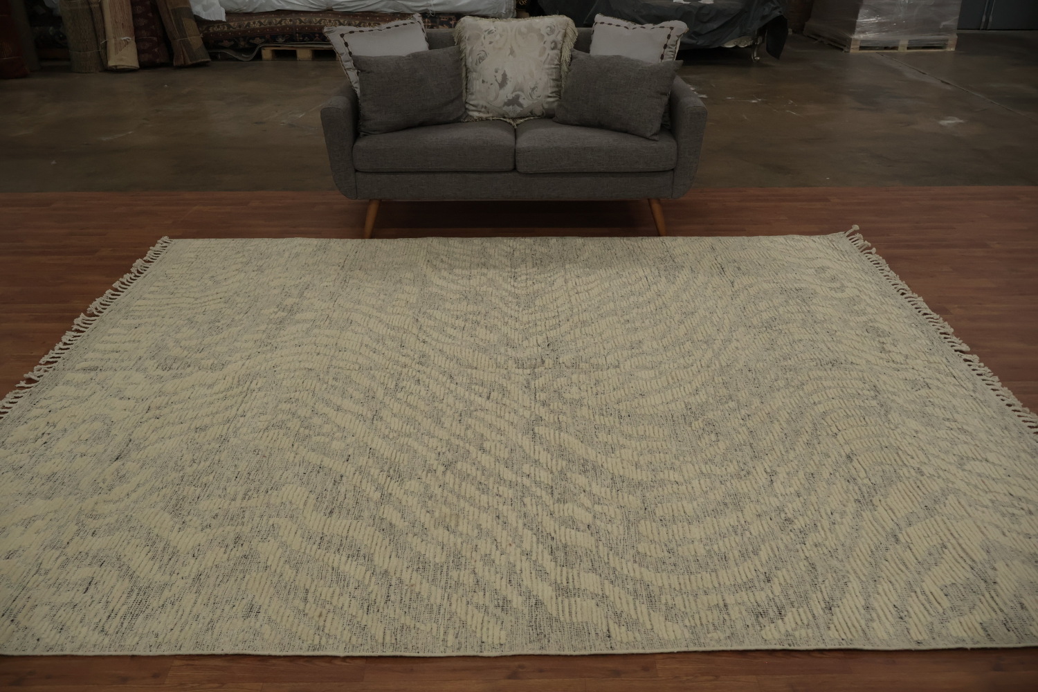All-Over Handmade Moroccan Abstract Area Rug 8x10