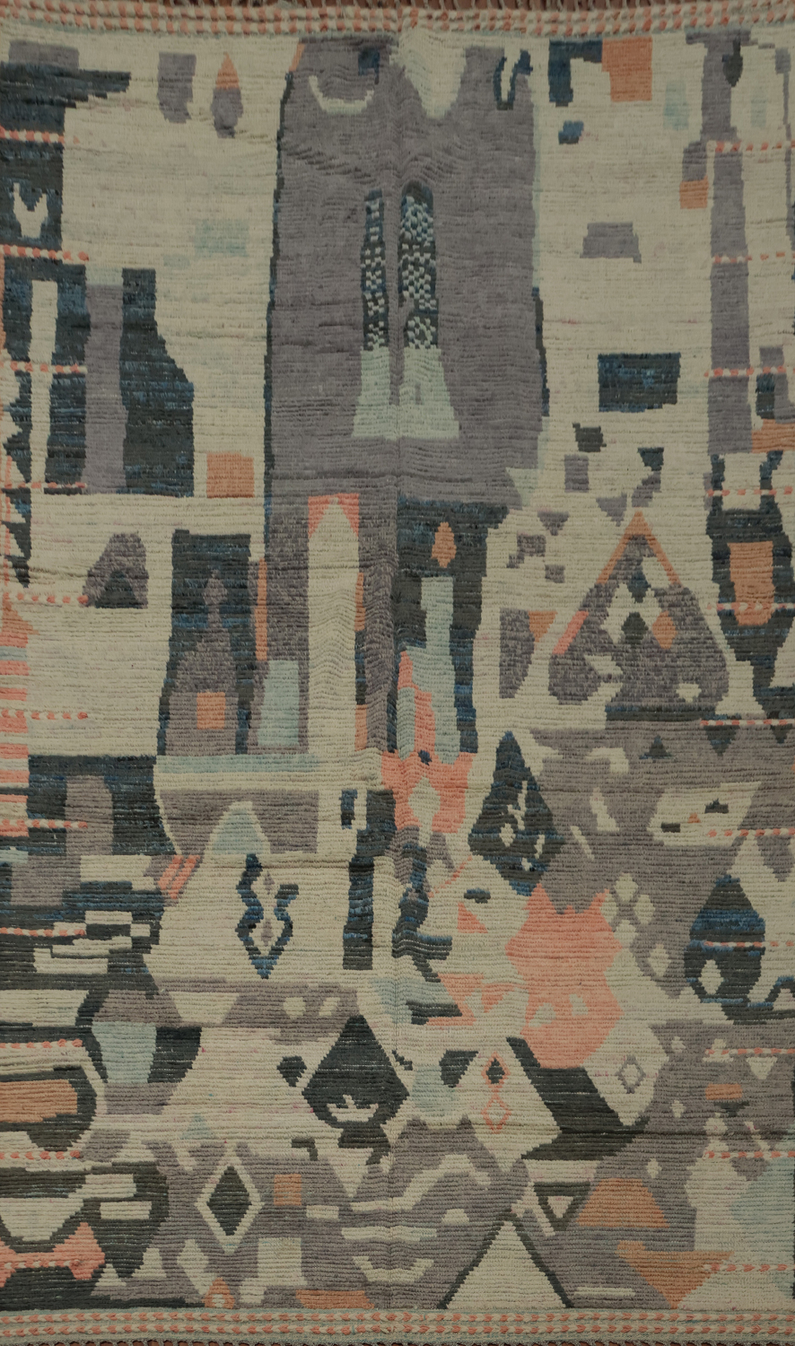 All-Over Handmade Moroccan Abstract Area Rug 8x12
