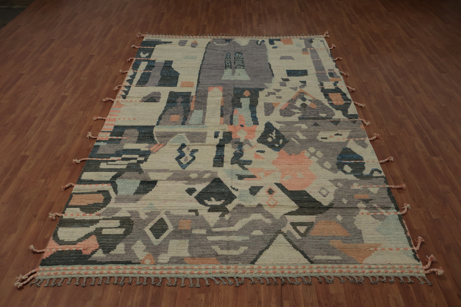 All-Over Handmade Moroccan Abstract Area Rug 8x12