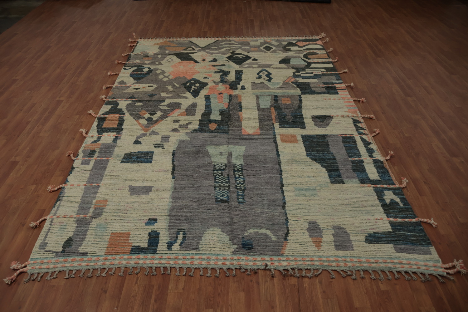 All-Over Handmade Moroccan Abstract Area Rug 8x12