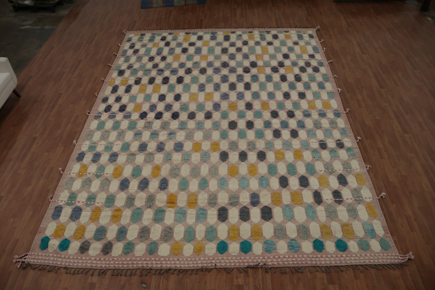 Multicolor Geometric Moroccan Large Rug 12x16 Perfect for Modern Decor