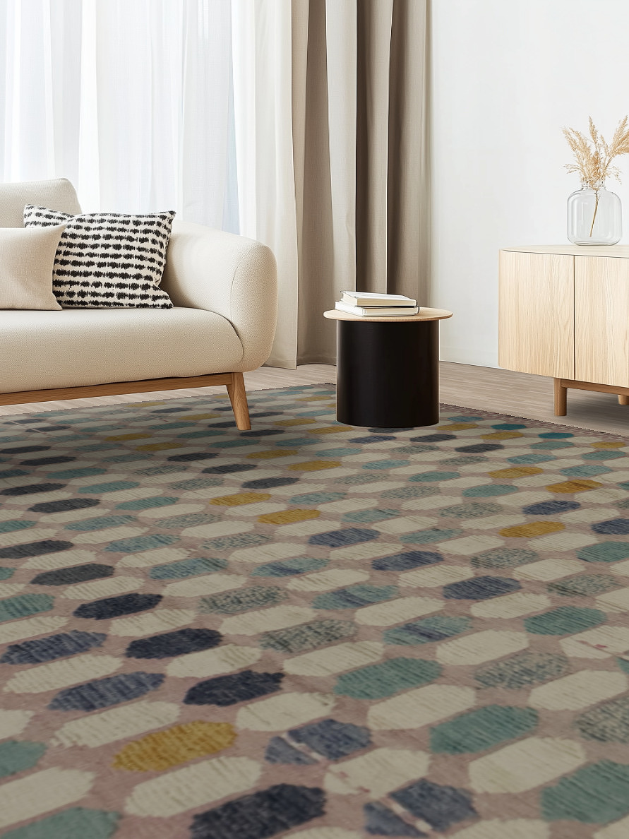Multicolor Geometric Moroccan Large Rug 12x16 Perfect for Modern Decor
