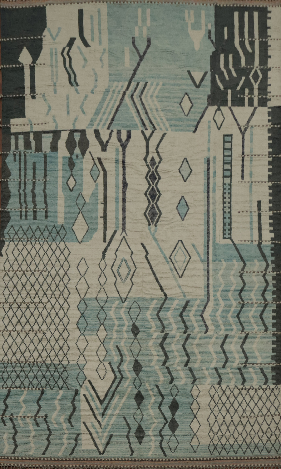 Handmade Wool Moroccan Large Abstract Rug 12x18