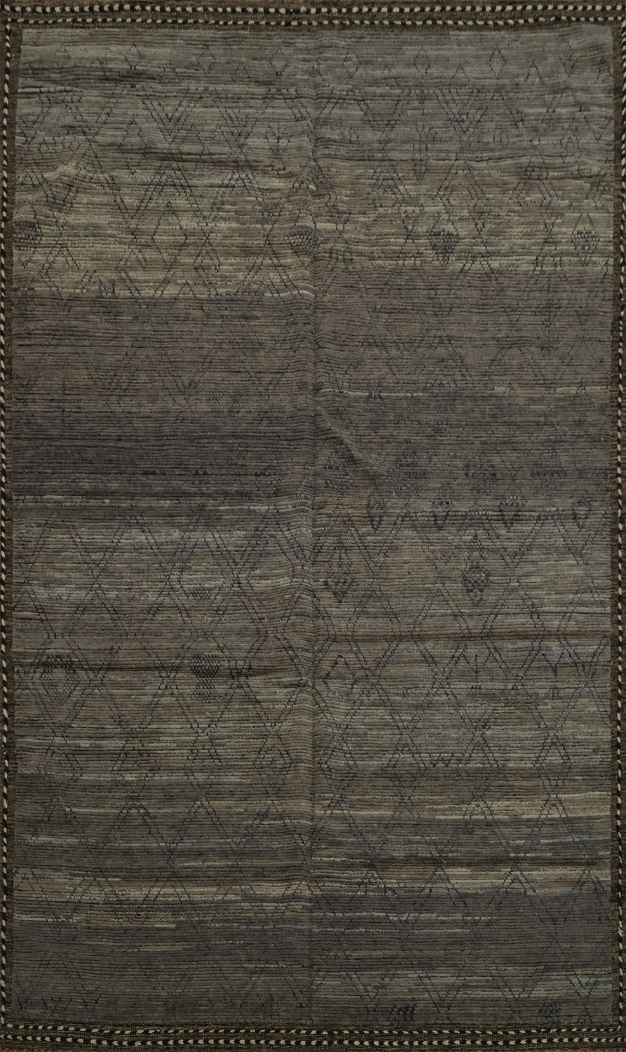 All-Over Trellis Wool Moroccan Abstract Area Rug 9x13