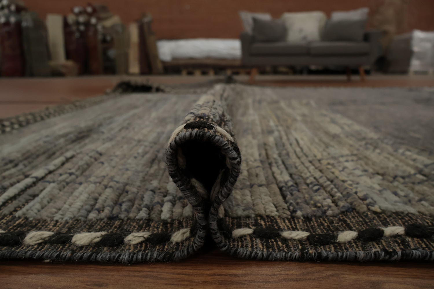 All-Over Trellis Wool Moroccan Abstract Area Rug 9x13
