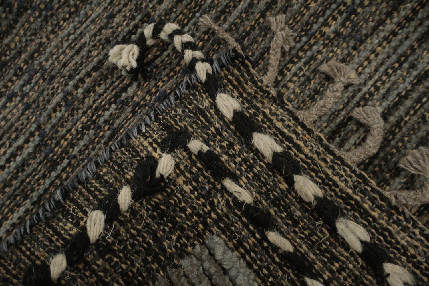 All-Over Trellis Wool Moroccan Abstract Area Rug 9x13