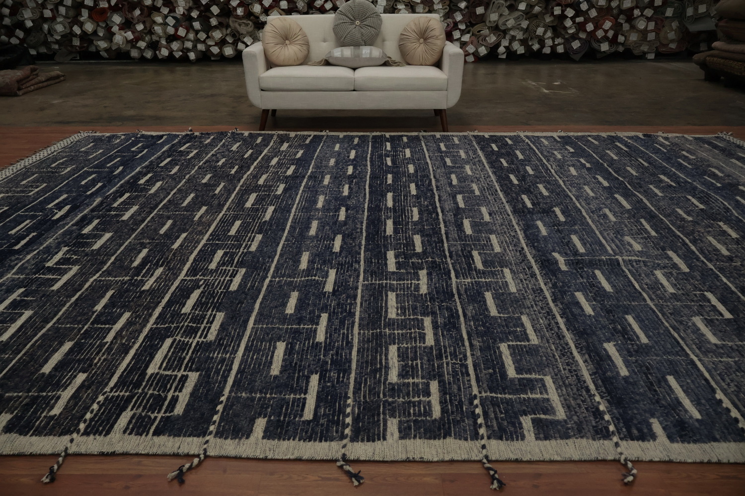 All-Over Handmade Moroccan Palace Size Rug 12x17