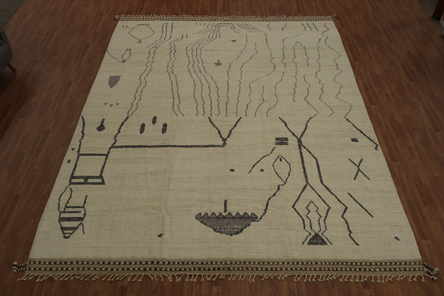 All-Over Abstract Moroccan Palace Size Rug 12x15