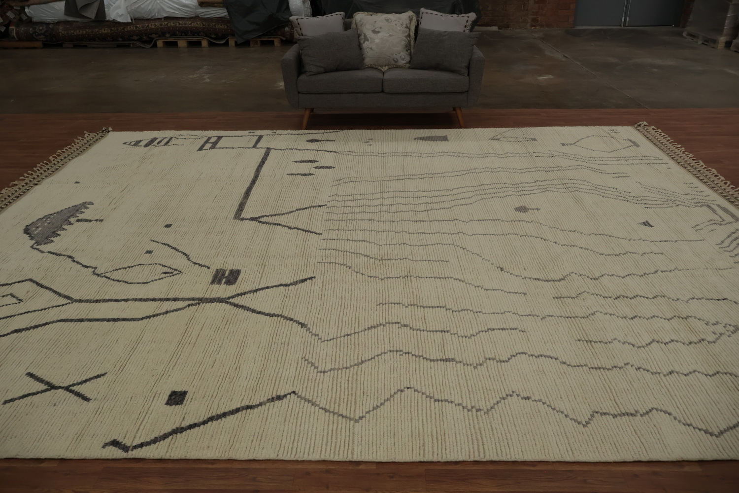 All-Over Abstract Moroccan Palace Size Rug 12x15