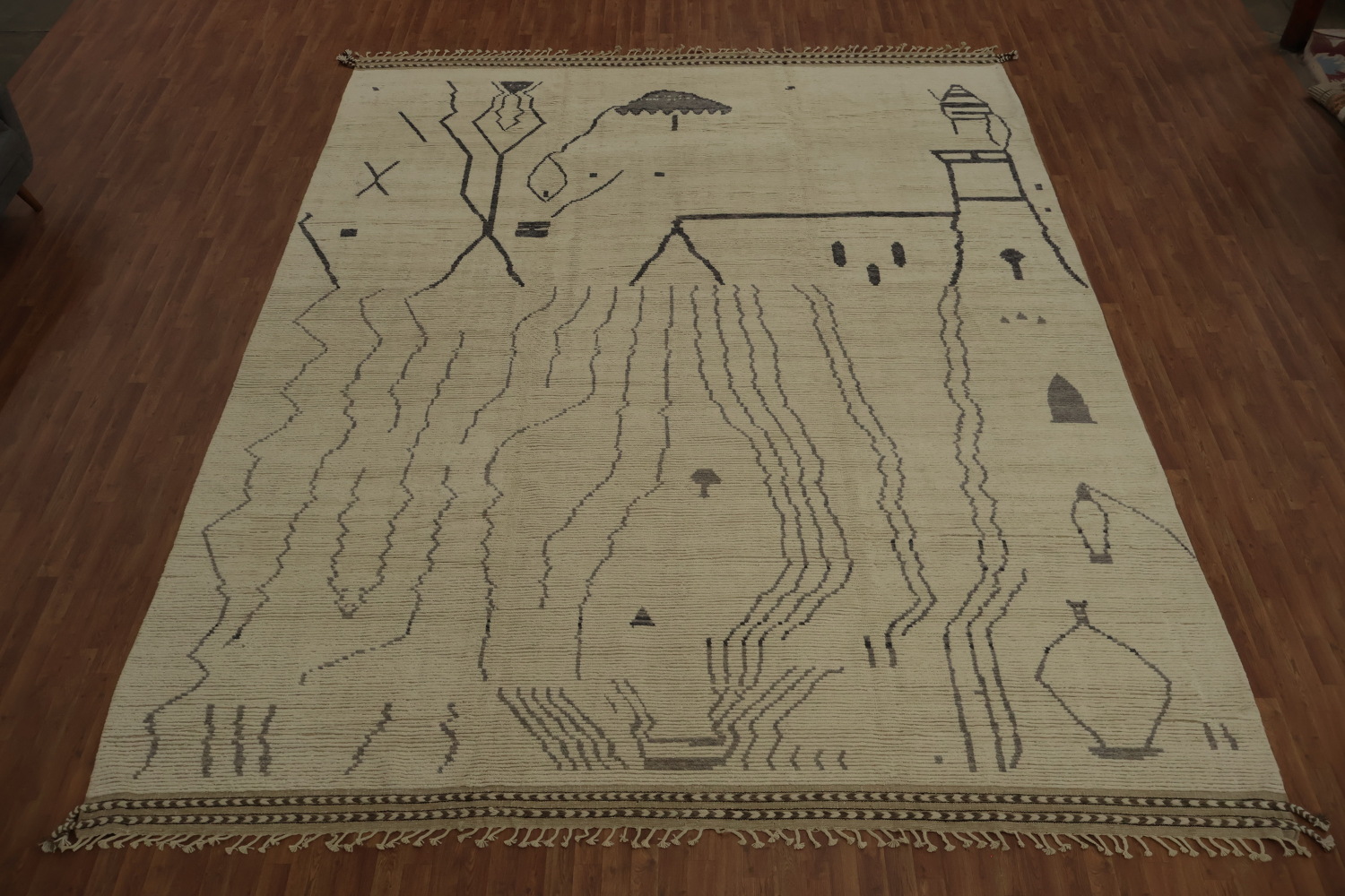 All-Over Abstract Moroccan Palace Size Rug 12x15