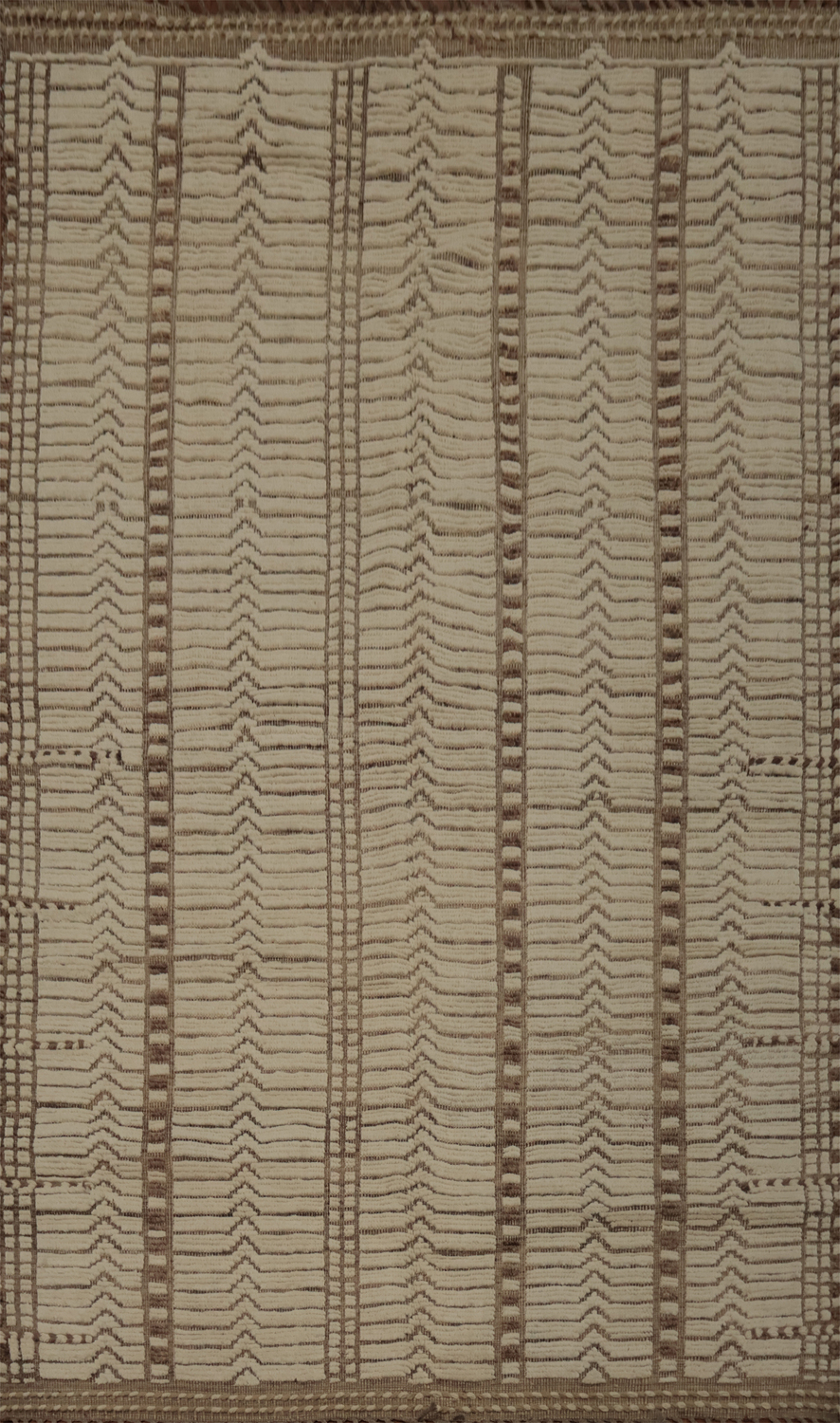 Earth Tone Wool Moroccan Oriental Area Rug 8x10