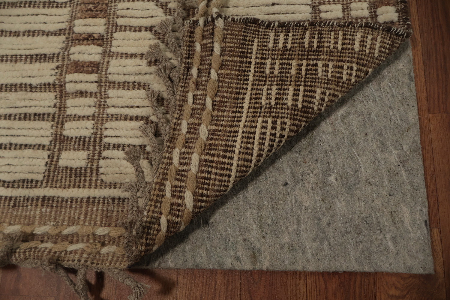 Earth Tone Wool Moroccan Oriental Area Rug 8x10