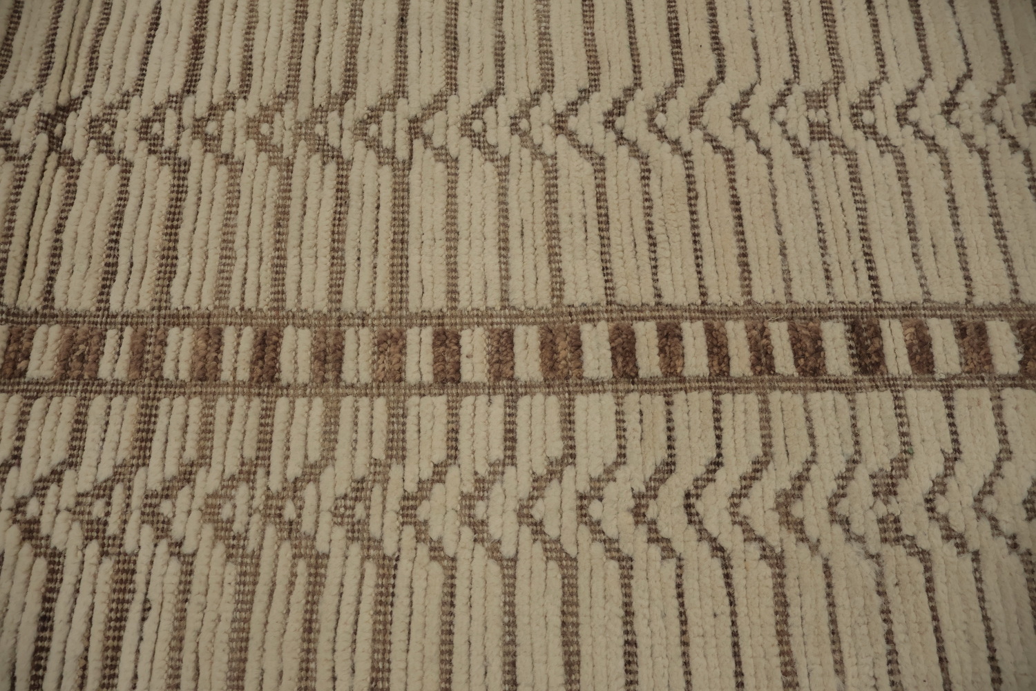 Earth Tone Wool Moroccan Oriental Area Rug 8x10