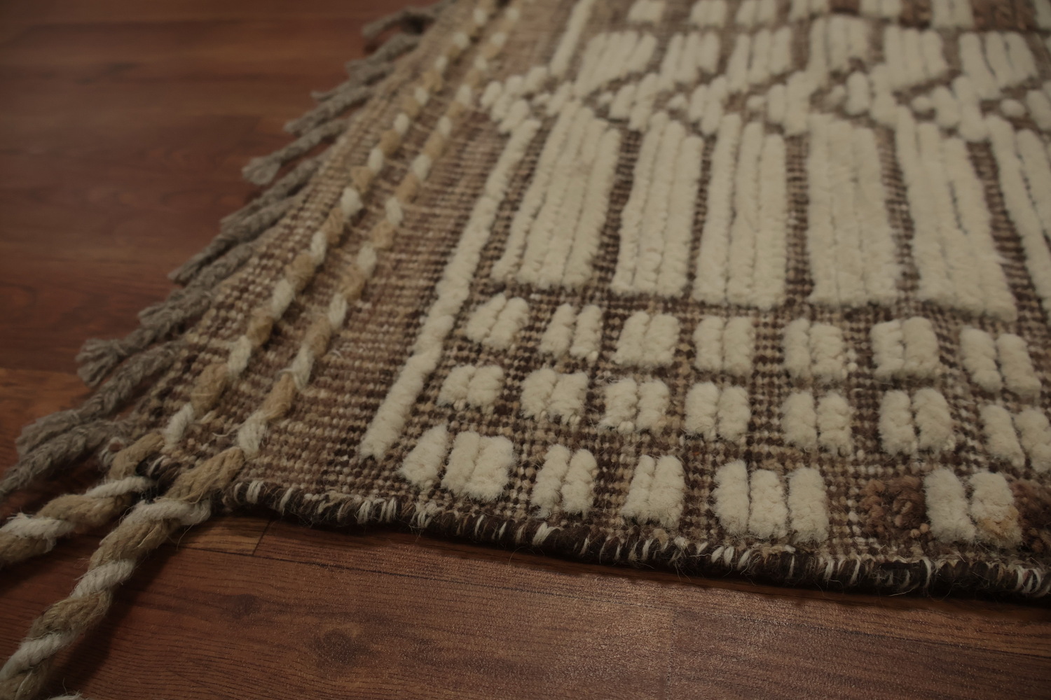 Earth Tone Wool Moroccan Oriental Area Rug 8x10
