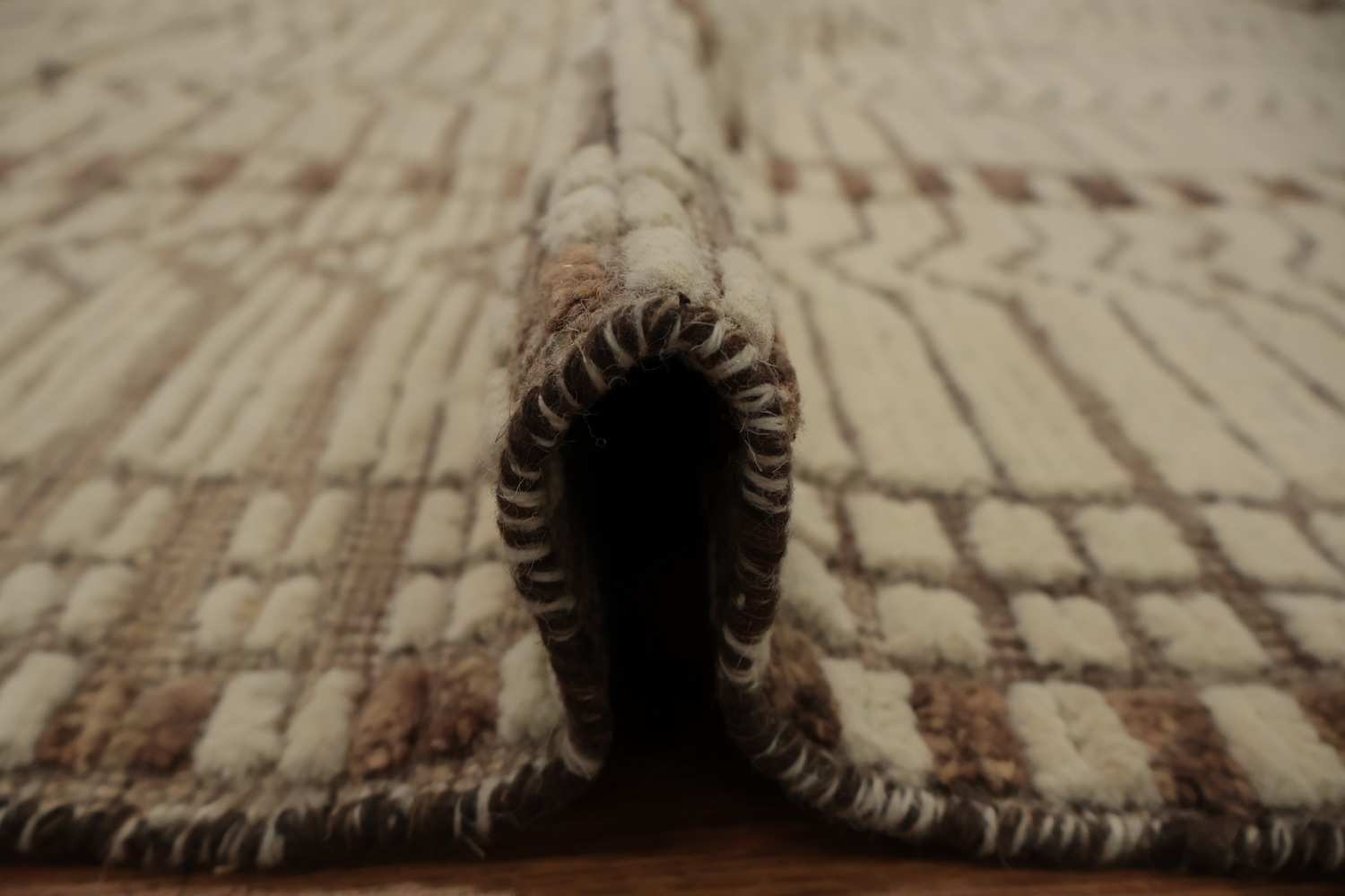 Earth Tone Wool Moroccan Oriental Area Rug 8x10